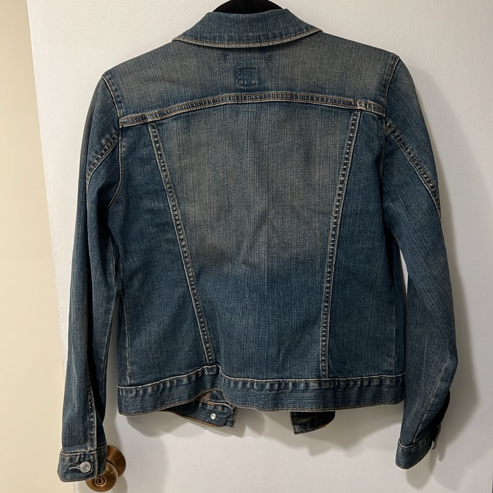 Gap Stretch Denim Jean Jacket In Medium Euc - image 2